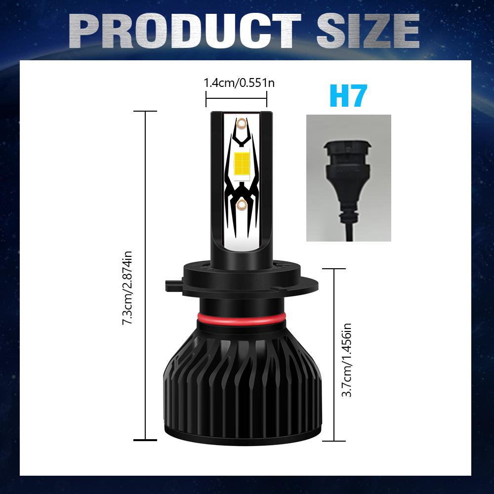 H7 High low beam TOP Best LED Auto Bulbs Canbus Led Headlight CSP 3570 chips 6000K Car Headlight High Power 150W 12V Bulbs