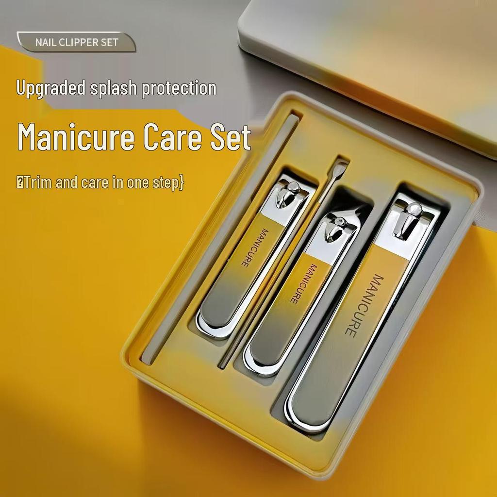 Portable Anti-Splash Nail Clipper Set - Manicure & Pedicure Tools with Nail Scissors in a Box