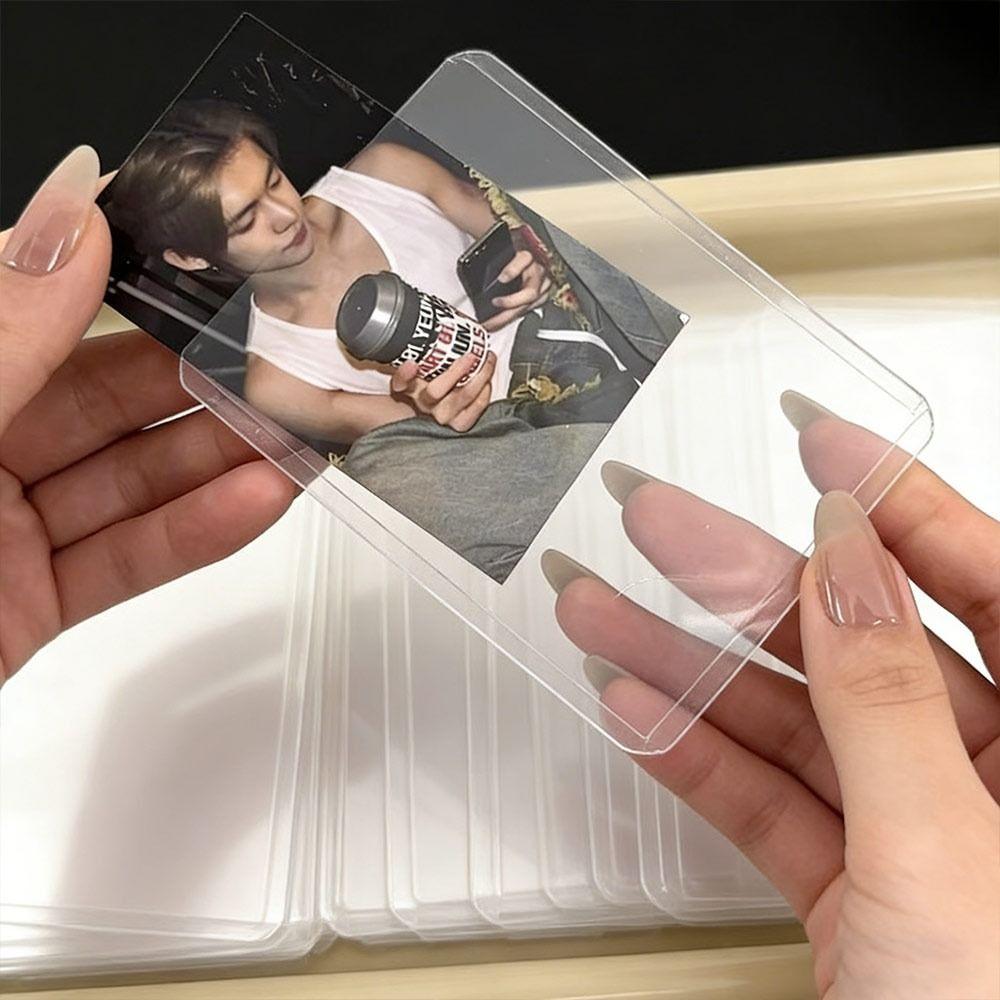 10Pcs Fashion High Transparency Card Holder Protective Case DIY Photocard Packaging Double-sided Dustproof Case