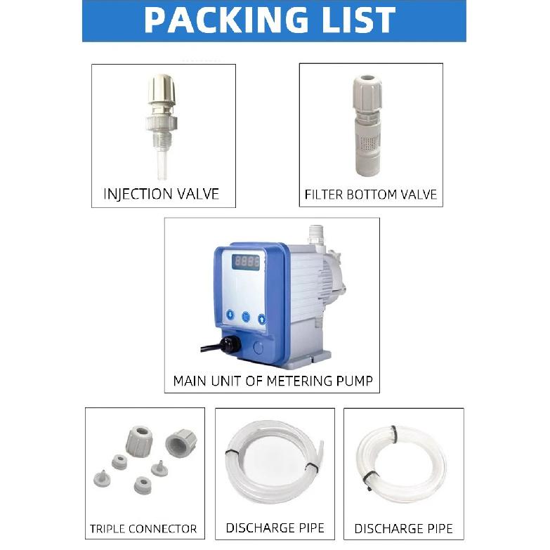 Electromagnetic Diaphragm Metering Pump Water Treatment Liquid Micro-acid Chemical Chlorine Metering Dosing Pump 1-20L/H
