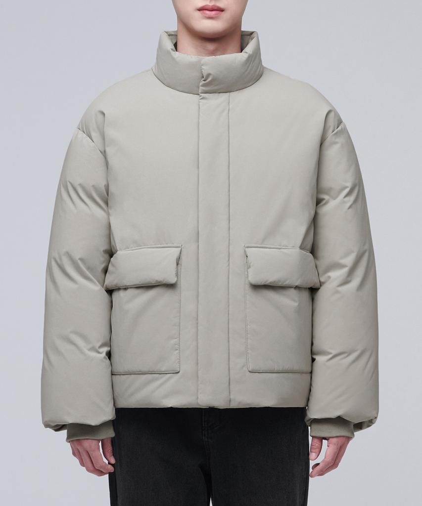 Musinsa Standard Out Pocket Down Short Padded Jacket [Dusty Beige]