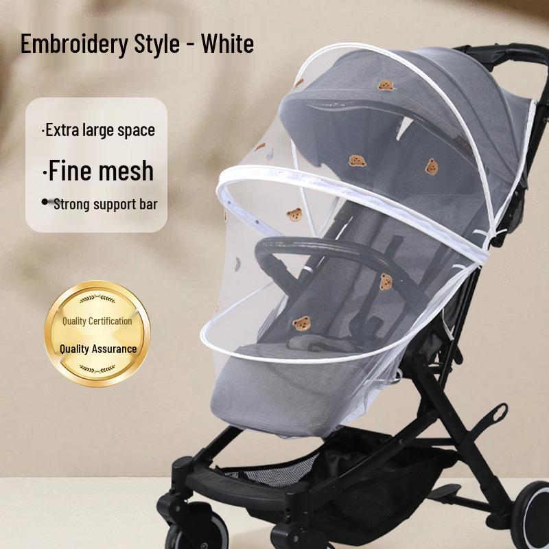 Baby Stroller Anti-Mosquito Net with Enlarged Dense Mesh and High View Upgrade