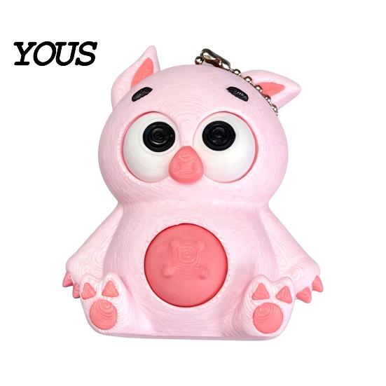 Cute Keyring Accessory 3D Printed Animals Fidget Clicker Keychain, Anxiety Stress Relief Animal Keychain Sensory Toy, Cartoon Charm for Backpack,