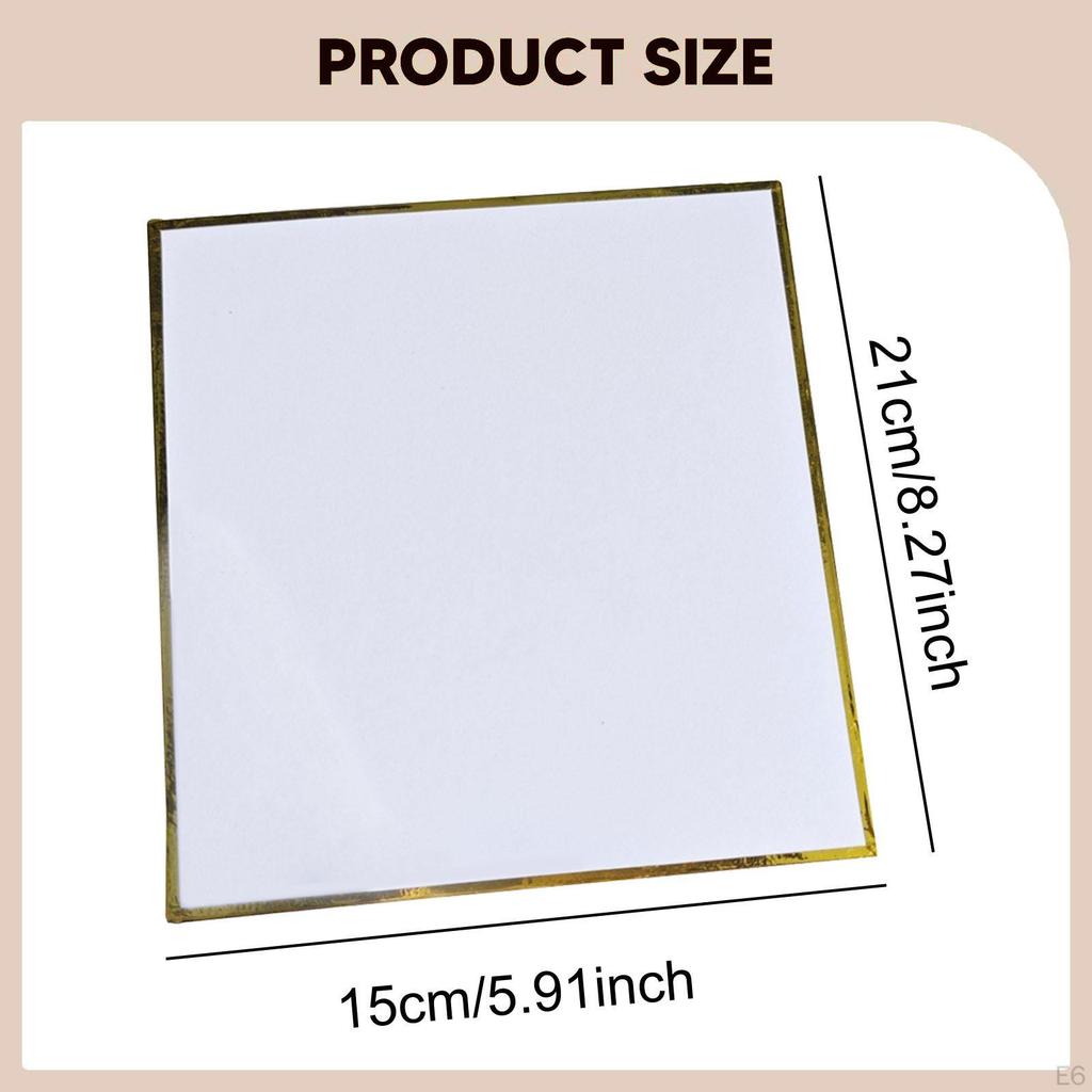 10 Pieces Shikishi Boards Artist Rectangular Versatile Washi Paper for Anime Collectors