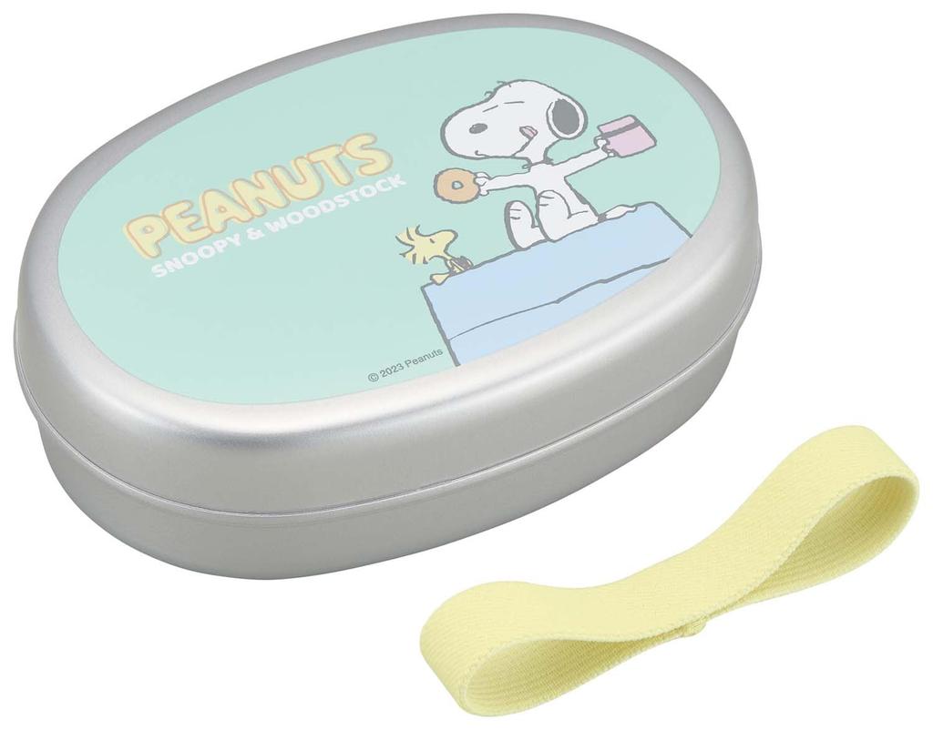 OSK Aluminum Lunch Snoopy Lunch Belt with Made In Children's Box, 350ml, S/N No. 3, Divider, Japan, AL-5