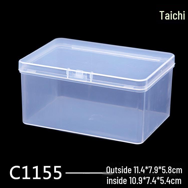 Rectangular Transparent Plastic Storage Box for Accessories and Screws