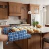 1 Pair Non-slip Kitchen Microwave Gloves Cotton Lining Heat Insulated Gloves Baking Mitts  Home