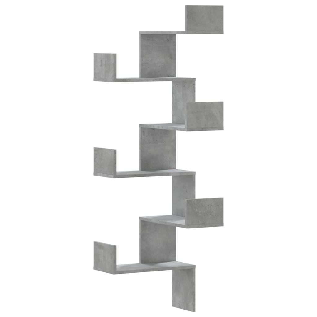 Kreatives unregelmäßiges Design Eckregal, dekoratives Wandregal zur Aufbewahrung, 45x45x147 cm
