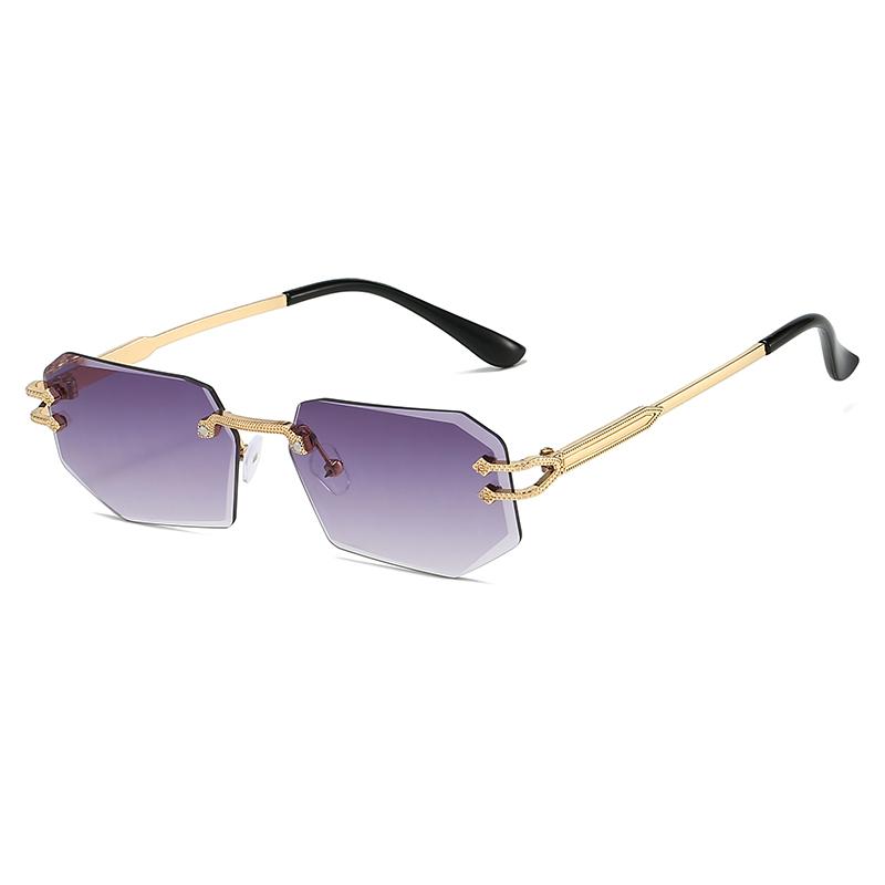 Fashion Irregular Rimless Square Metal Sunglasses Women Men Sweet Luxury Brand Sun Glasses Simple Leisure Lady Man Eyewear UV400