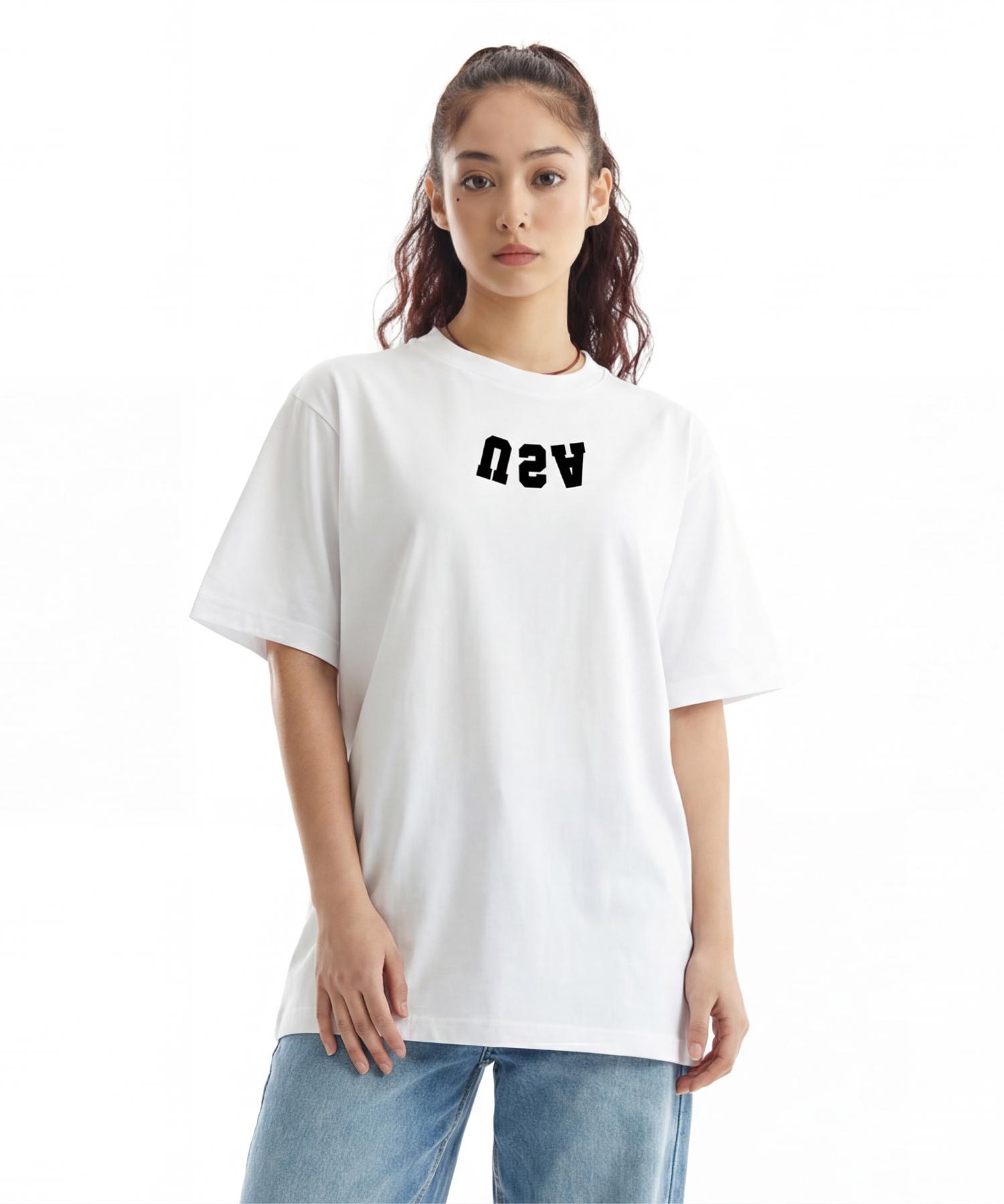 Cream Soda Lab Front Small Logo Reverse Usa Short Sleeve T-Shirt White White/M(1)