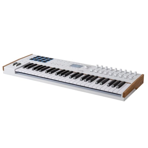 Arturia KeyLab Mk3 Keyboard Controller, 49 Keys, Velocity & Aftertouch, Pad Function, Full-Color Display, White