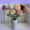 Long 2 Stem Head Dahlia Artificial Silk Flowers Wedding Home Decor Props Photo