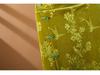 Women's Chinese Style Jacquard Fleece-Lined Velvet A-Line Midi Skirt with Frog Button and Slit