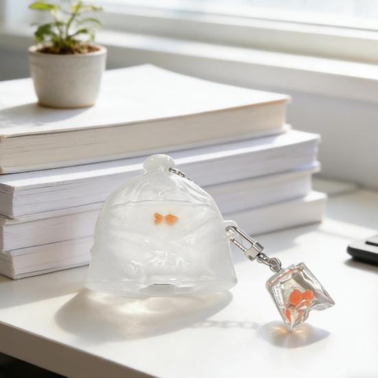 Creative Goldfish Earphone Case for AirPods Transparent PVC Cover Shockproof Scratch-Resistant Earphone Shell Cover Unique Gift for Teens Adult