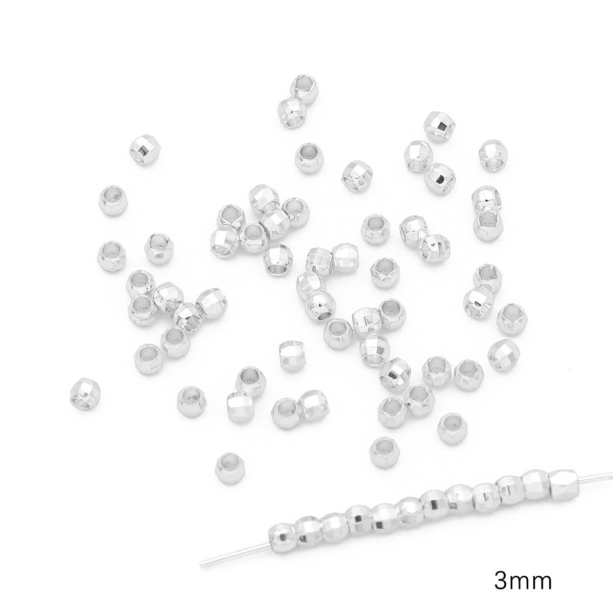 

10 шт медные прокладки неправильной формы бусины Очарование для DIY ожерелье браслет ювелирных изделий ремесло 3mm серебряный