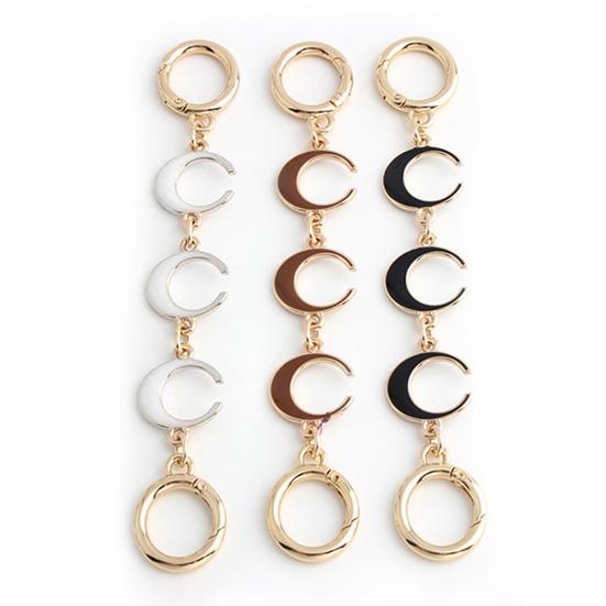 Extension Chain DIY Shoulder Bag Strap Replacement Extended Shape Chain Hollow Moon Purse Polished Lightweight Wallet Strap