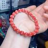 Medium Imperial Sand Pumpkin Bead Bracelet: Women's Cinnabar Zodiac Luck Red Bracelet Ornament