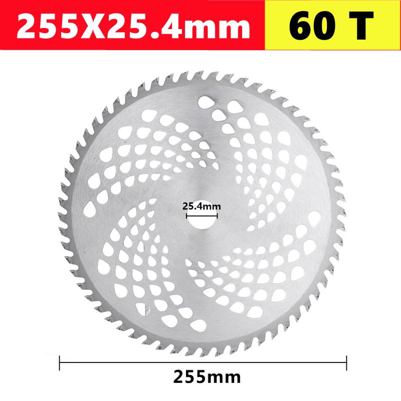 255mm (10Inch) HSS lawn mower blade aperture 25.4mm, 40/60/80 tooth lawn mower cutting board accessories garden weeding blade