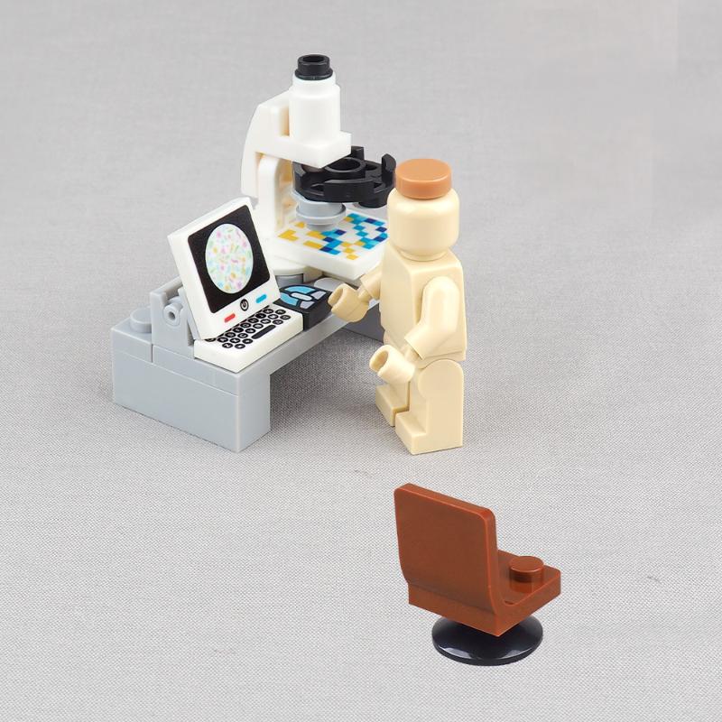 1 Set Experimental Microscopic Computer Equipment Building Blocks Accessories Small Particle Parts Bricks Assembly Toys