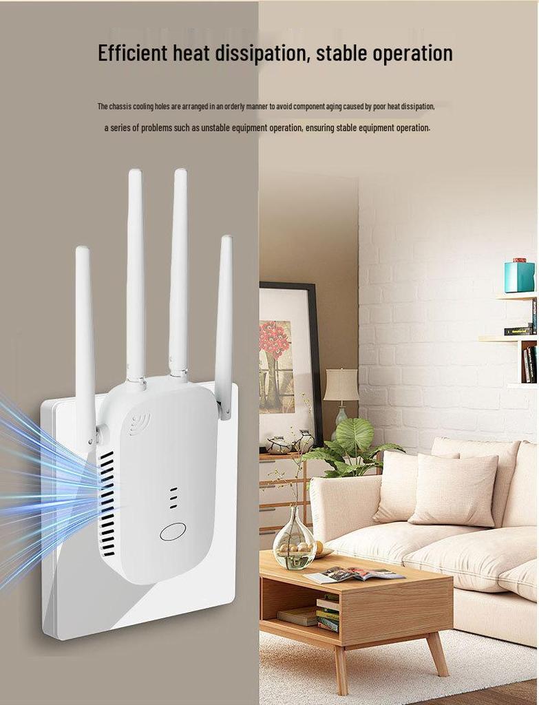 Dual-Band WiFi5 Gigabit Router with Strong 5G Signal and Stable Transmission for Home and Students