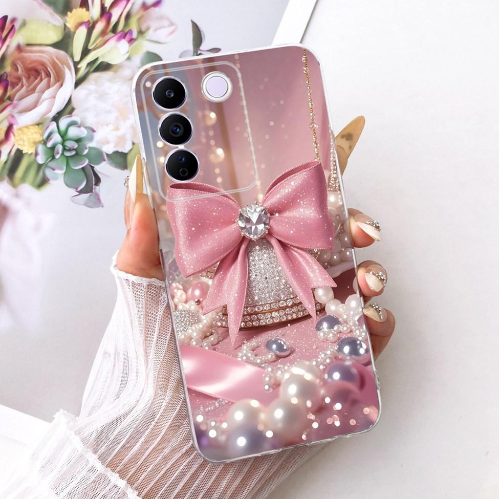 Transparent Cover For Vivo S16e 5G Case V2239A Cute Cat Fashion Butterfly Funny Painted Casing For VivoS16e 5G