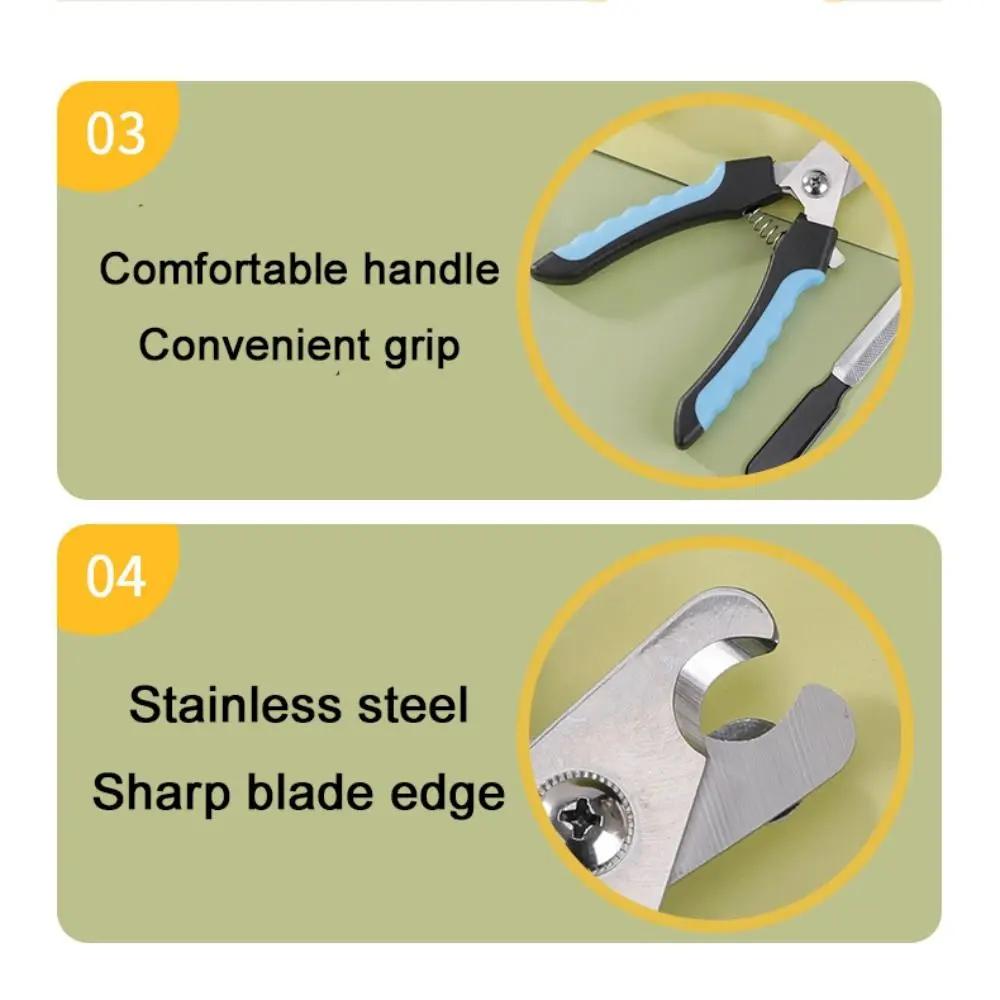 Kjæledyrhundkatt Profesjonell neglekutter i rustfritt stål pleie dyreneglesaksklippere Negleklipper for hundevalp og katt