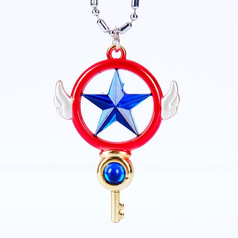 Cardcaptor Sakura Cosplay Wand: Sakura Kinomoto Star & Bird Head Telescopic Staff Figurine
