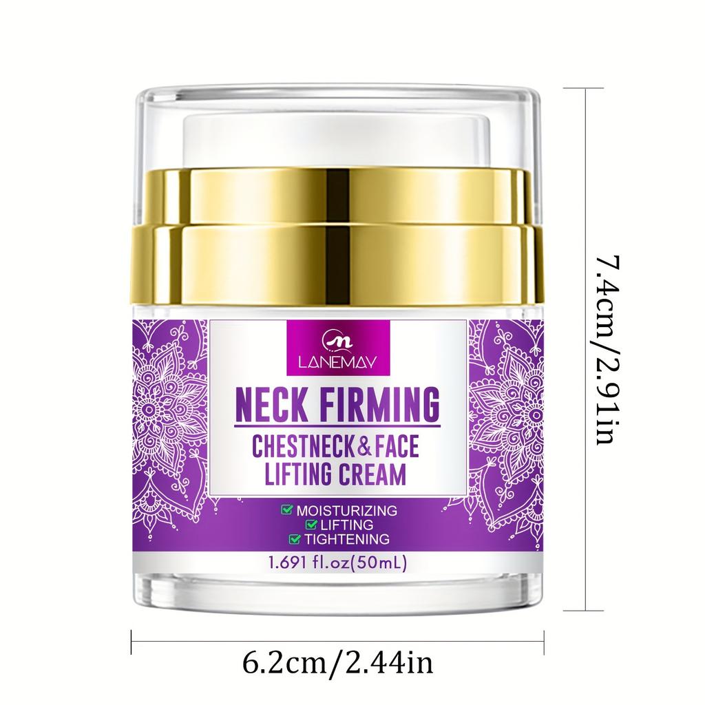 Neck Firming Cream with Hyaluronic Acid & Peptides - Hydrating Moisturizer for Sagging Neck , Neck Wrinkle Relief, Lifting and Firming Neck Cream