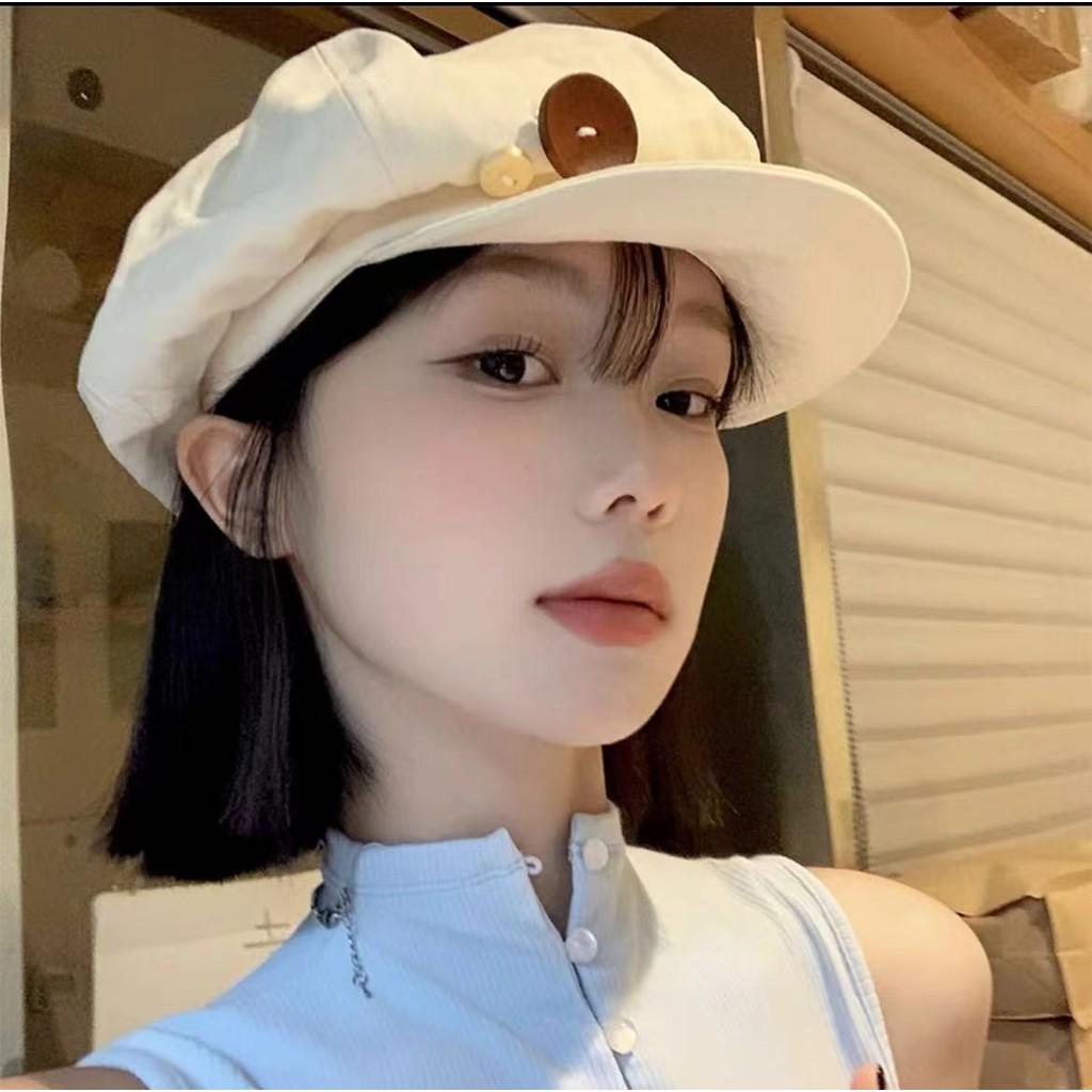 

Игривый вышитый берет цвета облачной лазури для женщин, летний, модный и универсальный бежевый