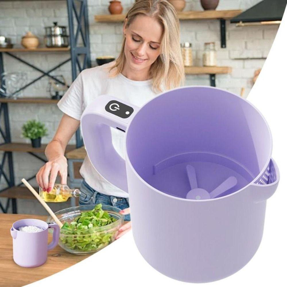 Con Placa de Filtro Batidora Eléctrica 2 en 1 Tazón para Lavar Arroz Batidora de Huevos Automática Leche Líquido