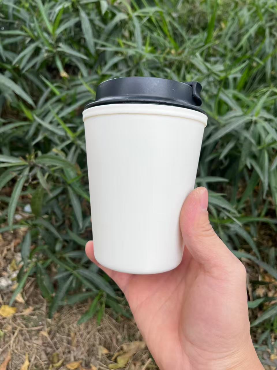 double wall reusable 350ml 12oz PP plastic coffee cup travel coffee cup mug 301-400ml покинуть белый