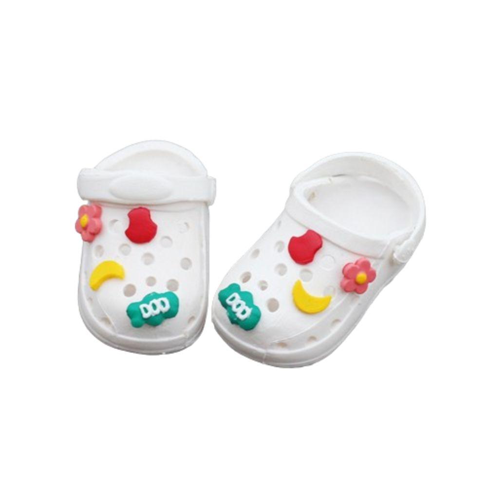 

1 pair Mini Mini Hole Sandals Kawaii Doll Beach Shoes Labubu Doll Shoes Children Toy белый