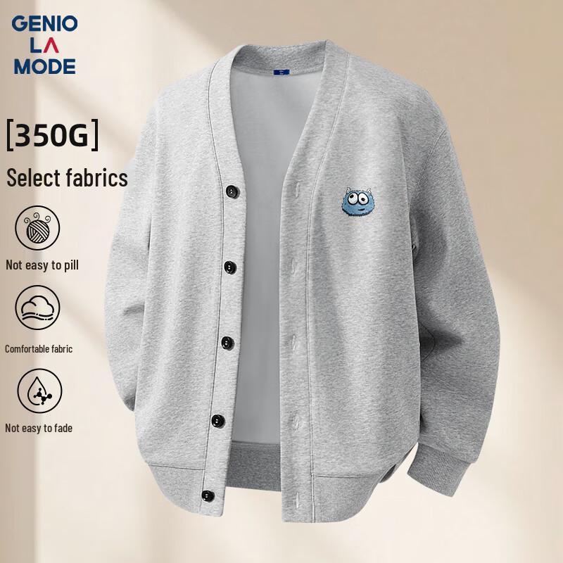 

GENIOLAMODE Men s V-Neck Cardigan Sweatshirt 3XL
