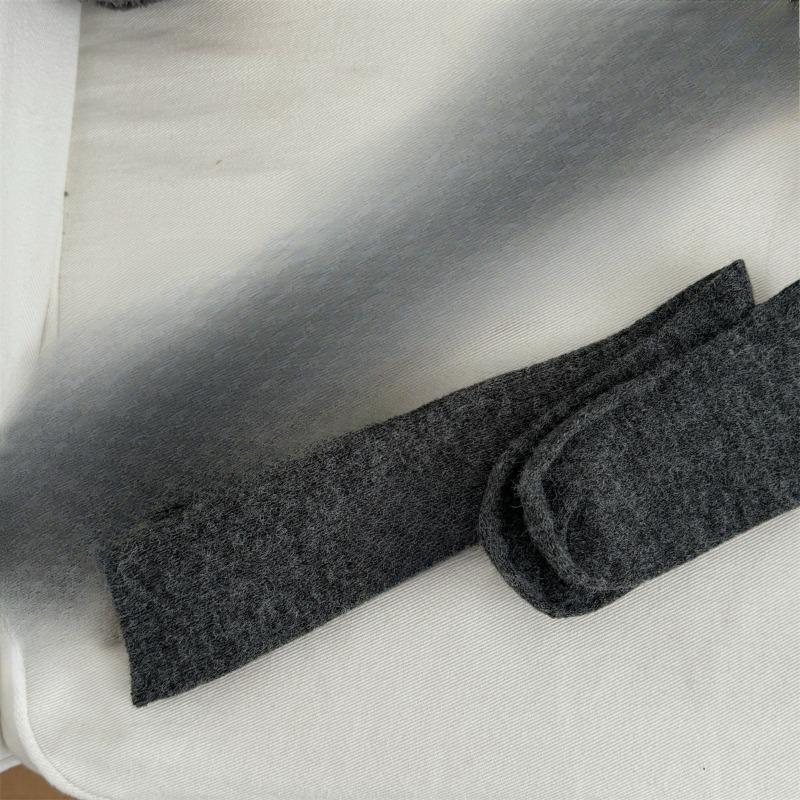 

Однотонные носки из флиса для осени и зимы, универсальные носки до икры, женские носки двойной вязки 1 pair темно-серого