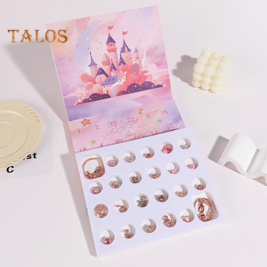 Weihnachts-Adventskalender 2024, DIY-Armband-Bastelset, 24 Tage Weihnachts-Countdown, Schmuckzubehör mit 22 Perlen, 2 Armbändern für Kinder, Teenager, Frauen