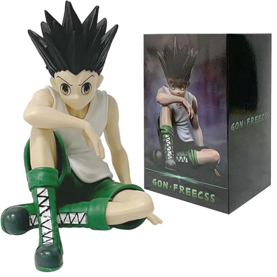 Anime Pg Hunter×hunter Gon Freecss Killua Zoldyck Statue Sitting Figure Pvc Model Collection Desktop Car Ornament Adult Toy