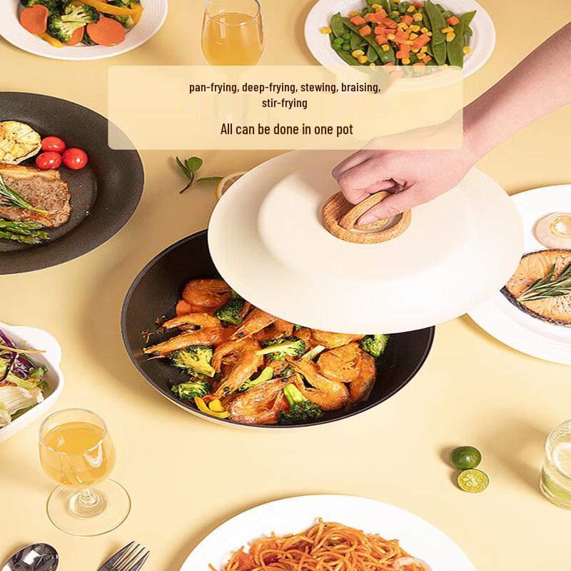 Sanhe Non-Stick Deep Frying Pan with Detachable Handle