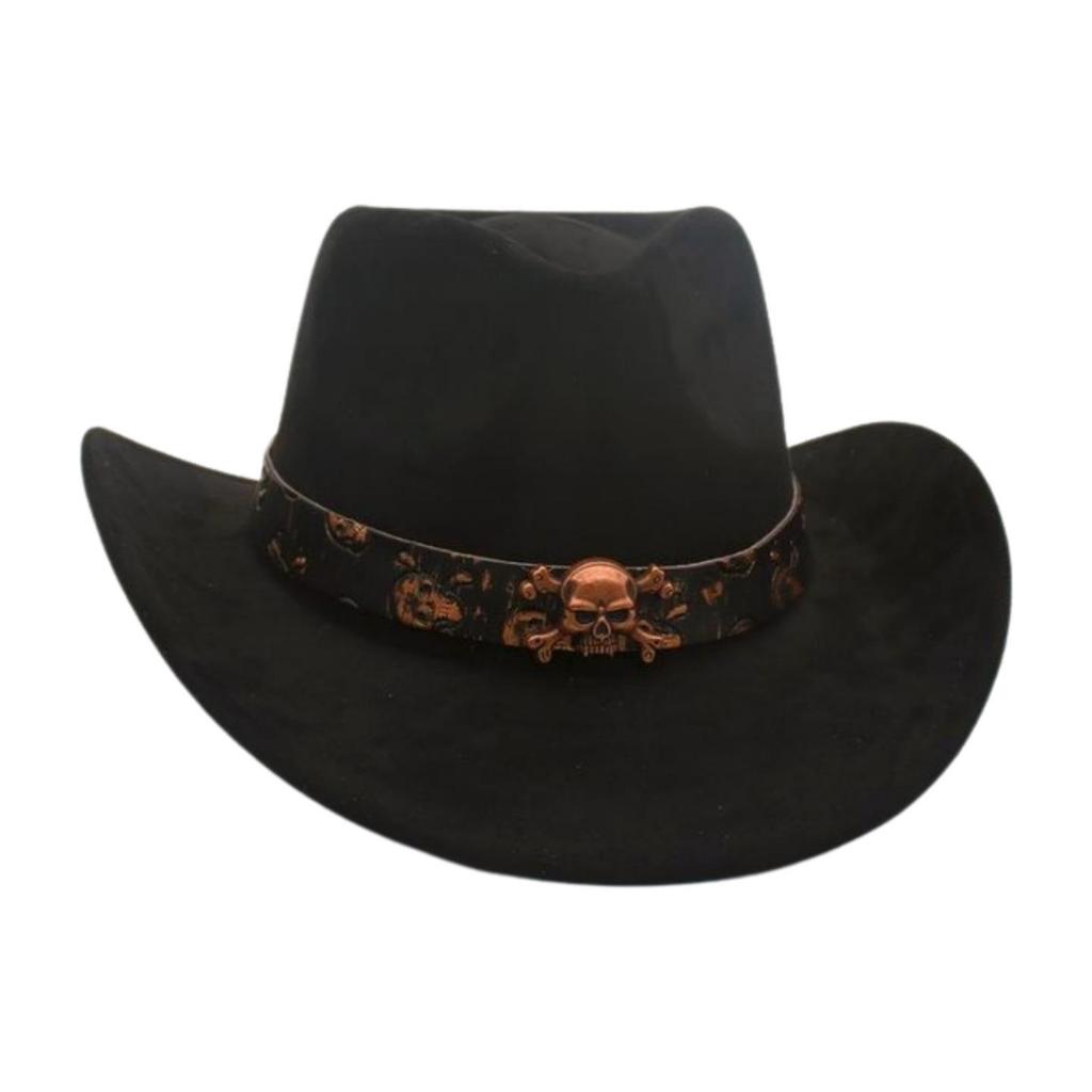 Western Cowboy Hat Performance Stage Jazz Hat Resort Style Skull Accessories Ethnic Style Top Hat