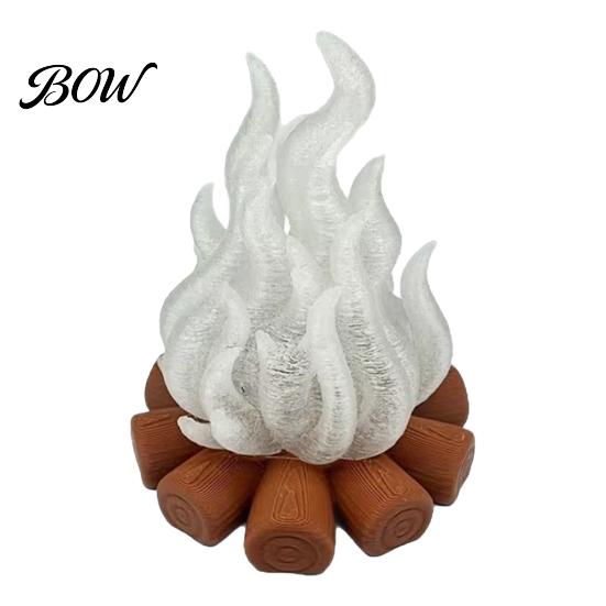 Creative Room Decor Items 3D Printed Glow in The Dark Campfire Ornament, Centerpiece, Firewood Lamp, Artisan Home Accents Bonfire Decoration