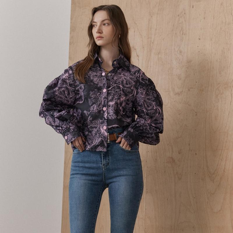 MAXZA Volume Sleeve Shirt Blouse Zc09qb007on