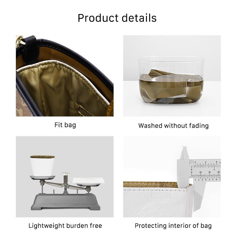 EverToner Dupont Paper Lining Storage Pouch Inner Liner Purse Portable Travel Insert Organizer For C-ch City 17 Tote Bag