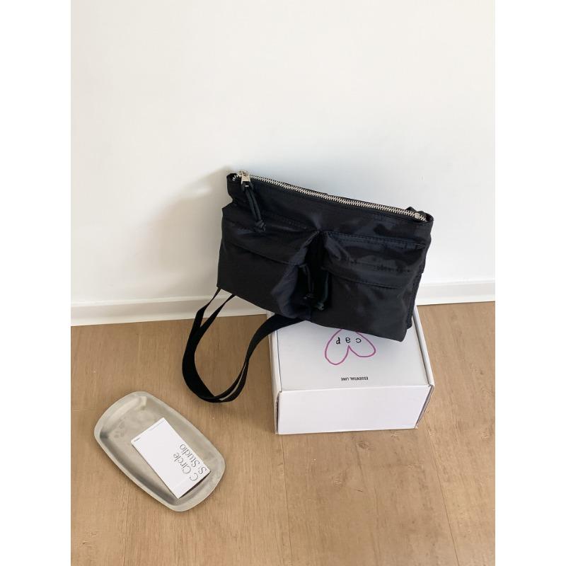 New casual nylon mobile phone bag solid color fashion commuter travel shoulder bag women's trend messenger bag