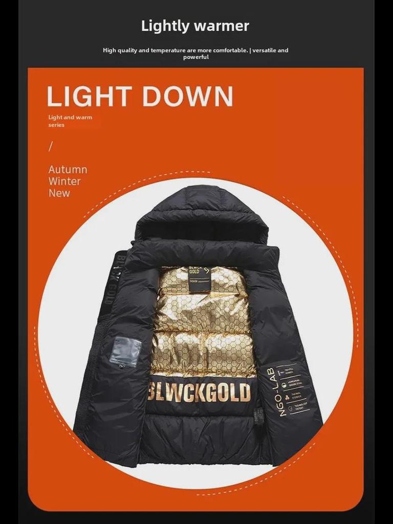 Erkek Kışlık Aşağı Yelek: Trendy Siyah ve Sarı Çift Dış Giyim Ceket