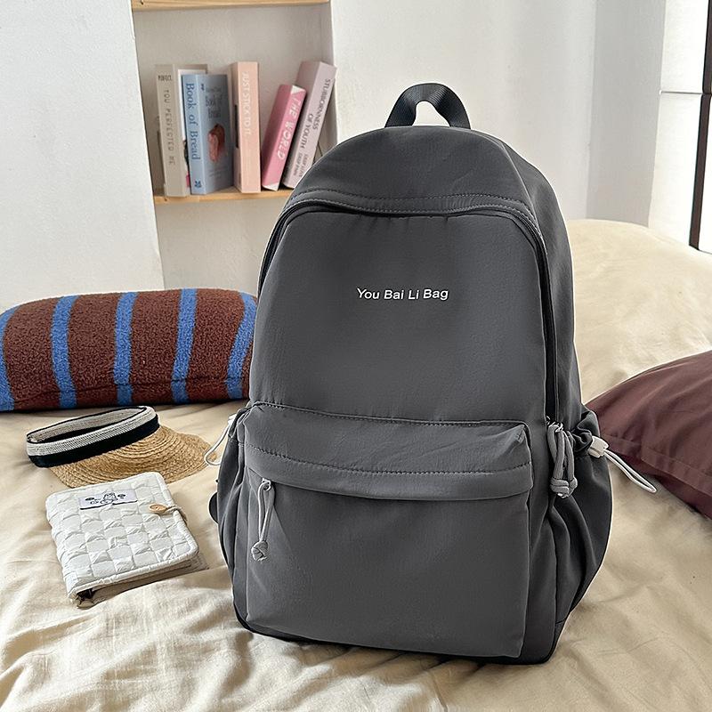 School bag, female college student girl, simple large-capacity backpack, junior high school student, high school student travel backpack