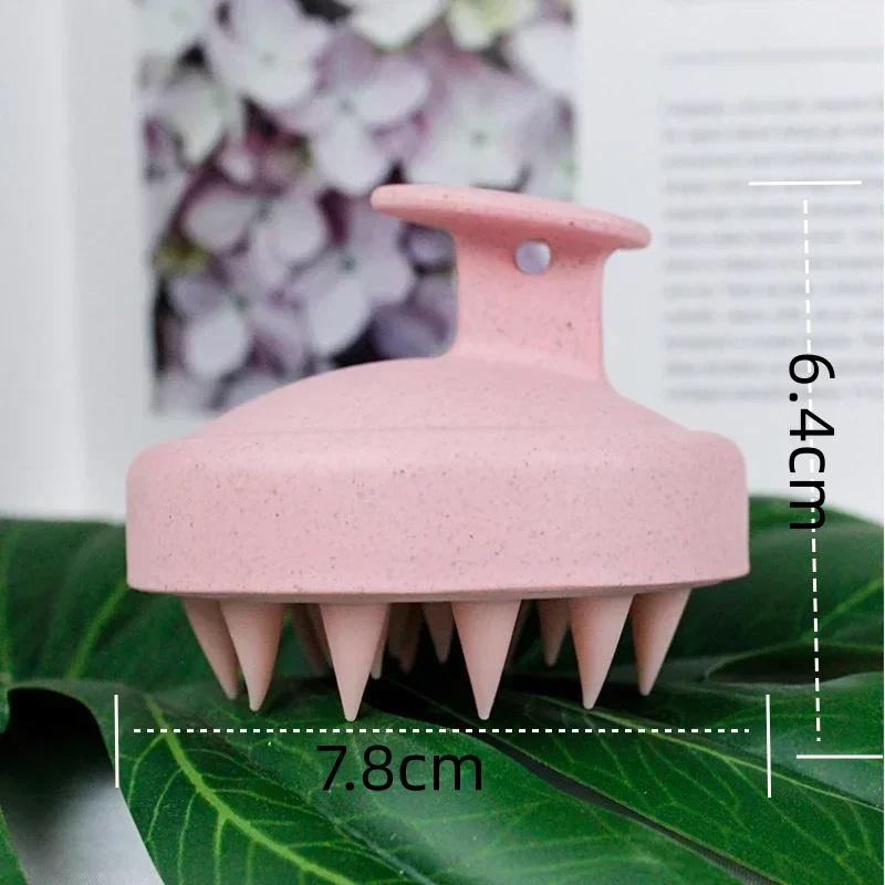 1 szt. Silikonowa szczotka do szamponu Szczotka do masażu ciała Szczotka do kąpieli i prysznica Salon fryzjerski Narzędzie do masażu skóry głowy Grzebień do mycia włosów