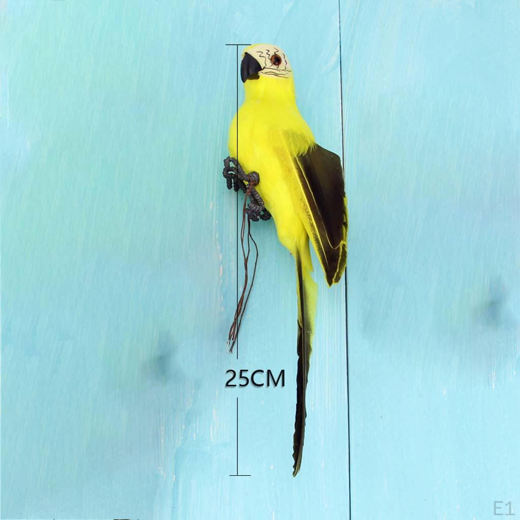 2x Realistický Ara Papoušek Umělý Zvířecí Ozdoba Hračka Bílá