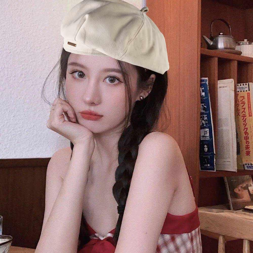 Harajuku Painter Hat Y2K Octagonal Cap Fashion Woolen Beret Hat  Girl