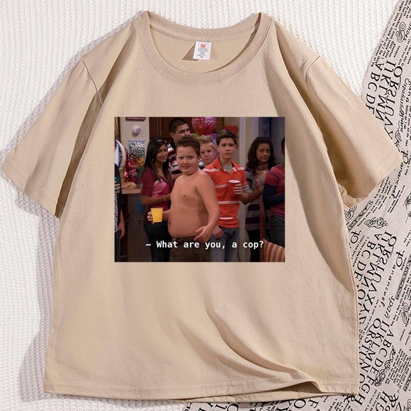 Gibby What Are You A Cop TShirt Casual Cotton Short Sleeve Round Neck Tshirt Streetwear Comfortable Loose Round Neck Tees