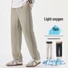 Men's Premium Tencel Linen Summer Pants - Lightweight, Wrinkle-Resistant, No-Iron, Loose Fit, Straight Leg Trousers.