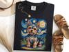Yorkshire Terrier Shirt, Starry Night Dog TShirt, Yorkie Lover Tee, Cute Dog Owner Gift Shirt, Starry Sky Pet Dog Tee